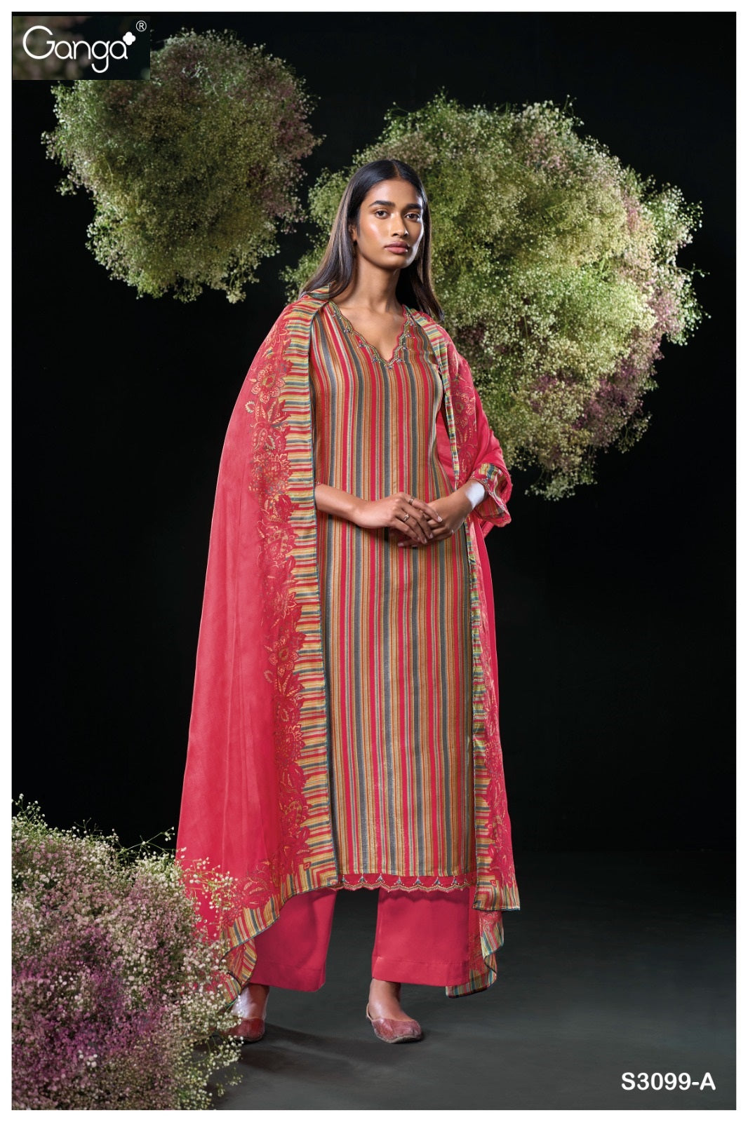 Devishi 3099 Ganga Premium Bemberg Plazzo Style Suits Manufacturer