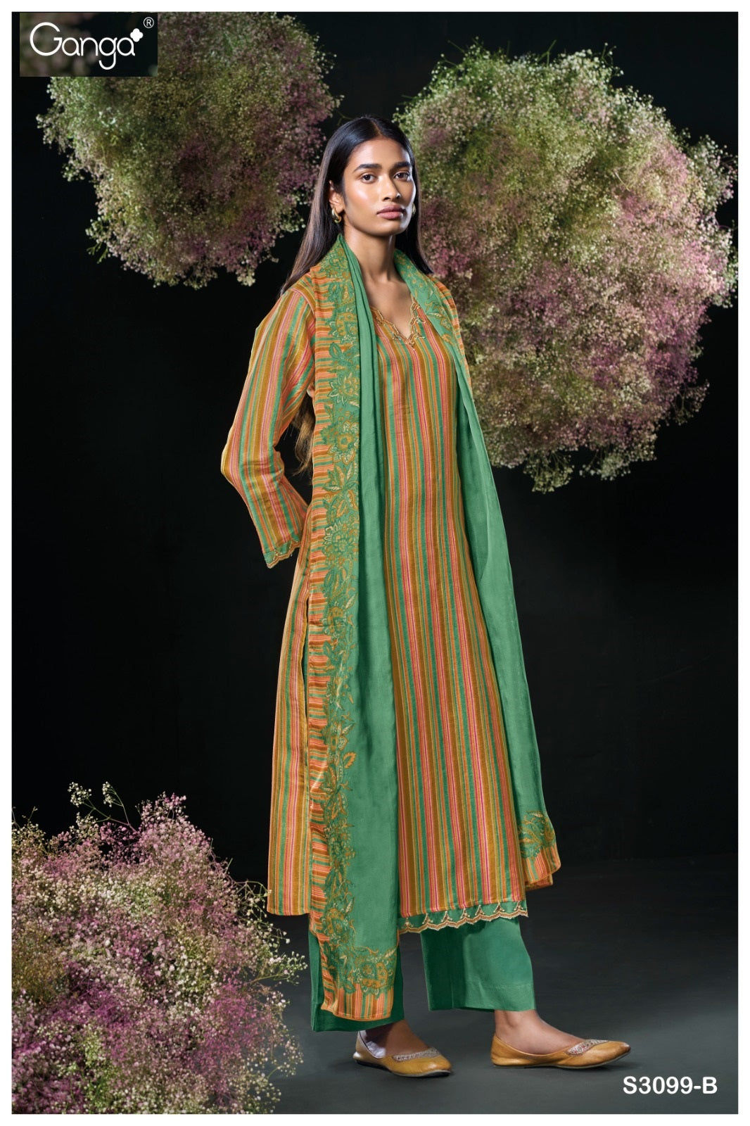 Devishi 3099 Ganga Premium Bemberg Plazzo Style Suits Manufacturer
