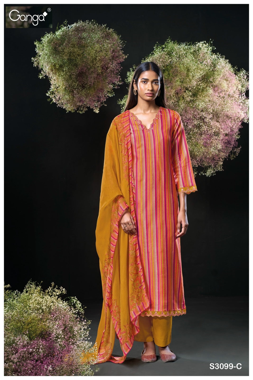 Devishi 3099 Ganga Premium Bemberg Plazzo Style Suits Manufacturer