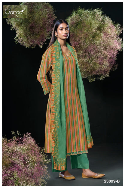 Devishi S3099 Ganga Pure Bemberg Plazzo Style Suits Supplier Ahmedabad