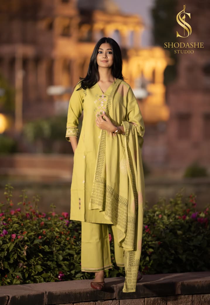 Devki Shodashe Studio Premium Linen Readymade Pant Style Suits Wholesale Price