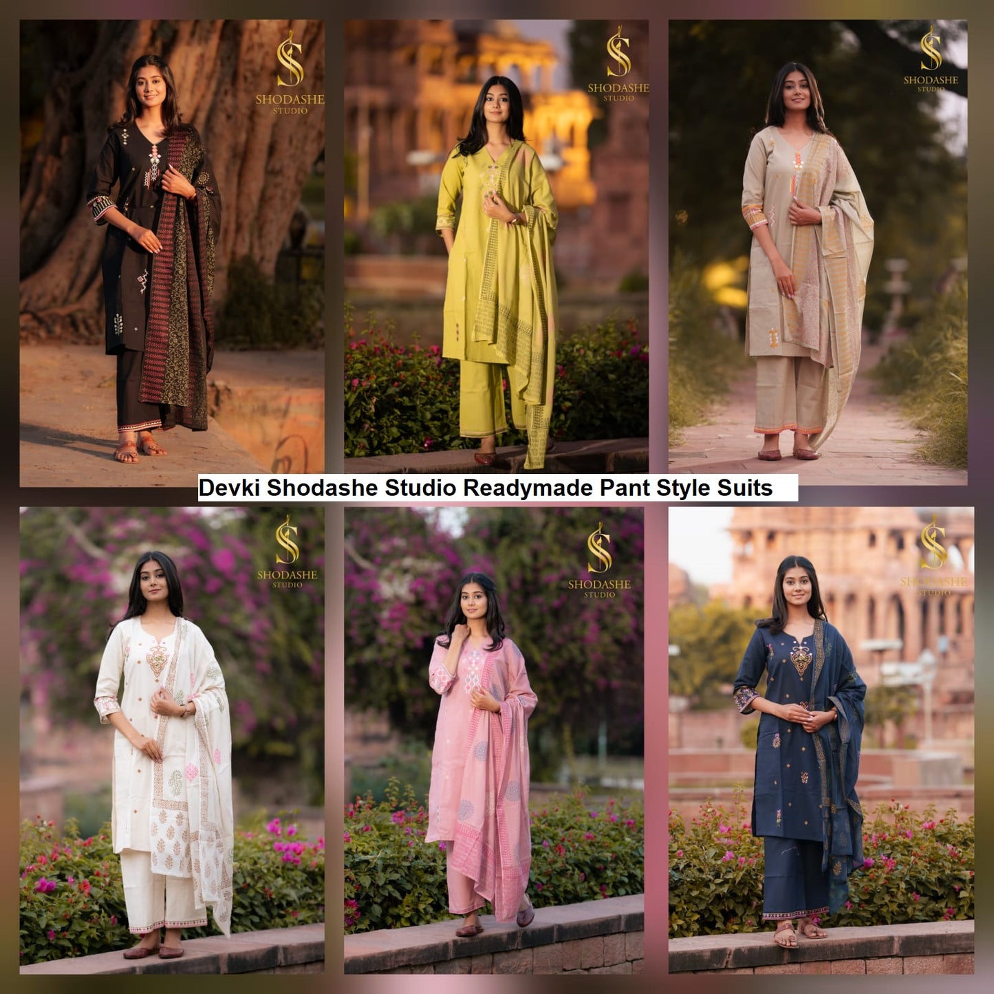 Devki Shodashe Studio Premium Linen Readymade Pant Style Suits Wholesale Price