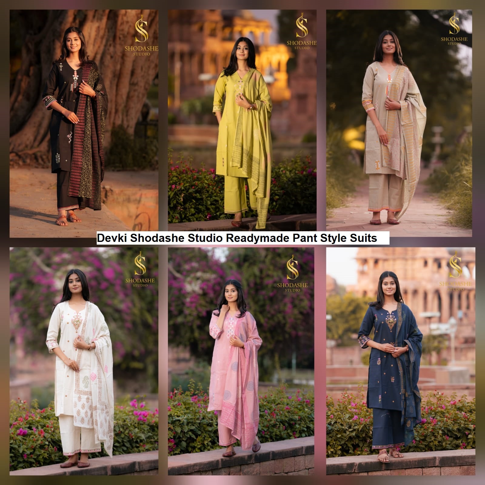 Devki Shodashe Studio Premium Linen Readymade Pant Style Suits Wholesale Price