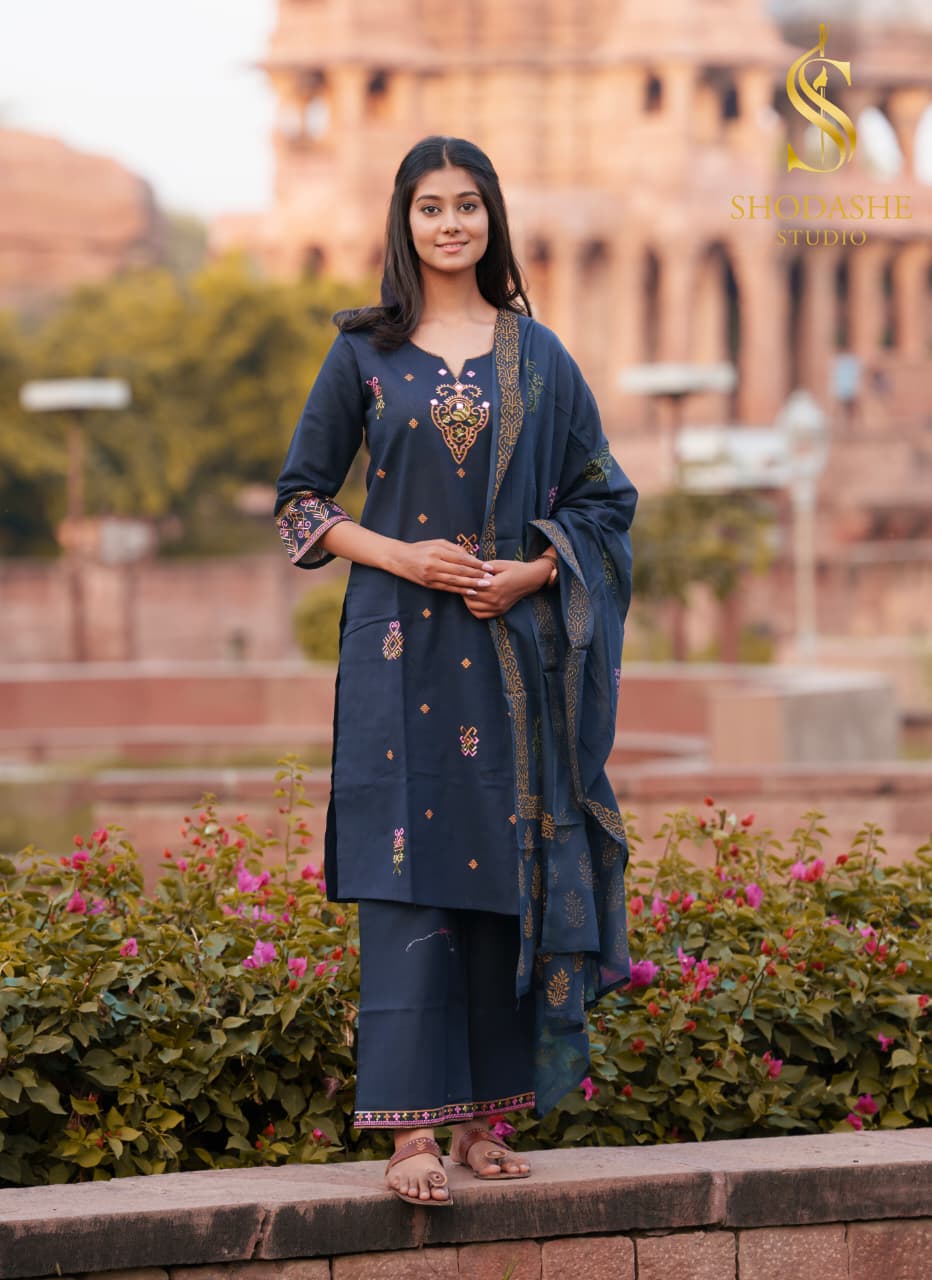 Devki Shodashe Studio Premium Linen Readymade Pant Style Suits Wholesale Price