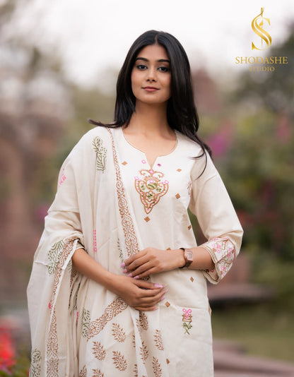 Devki Shodashe Studio Premium Linen Readymade Pant Style Suits Wholesale Price