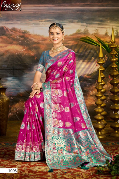 Devnagari Silk Saroski Vol 1 Saroj Sarees Manufacturer Gujarat