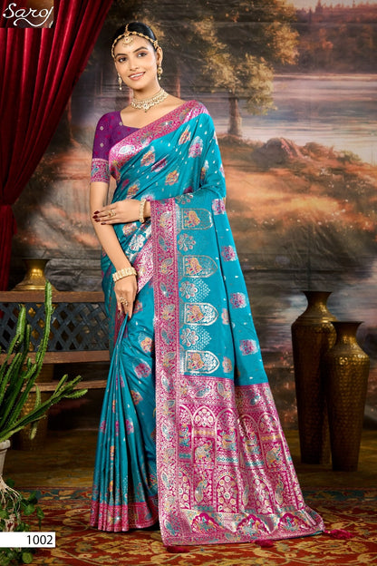 Devnagari Silk Saroski Vol 1 Saroj Sarees Manufacturer Gujarat
