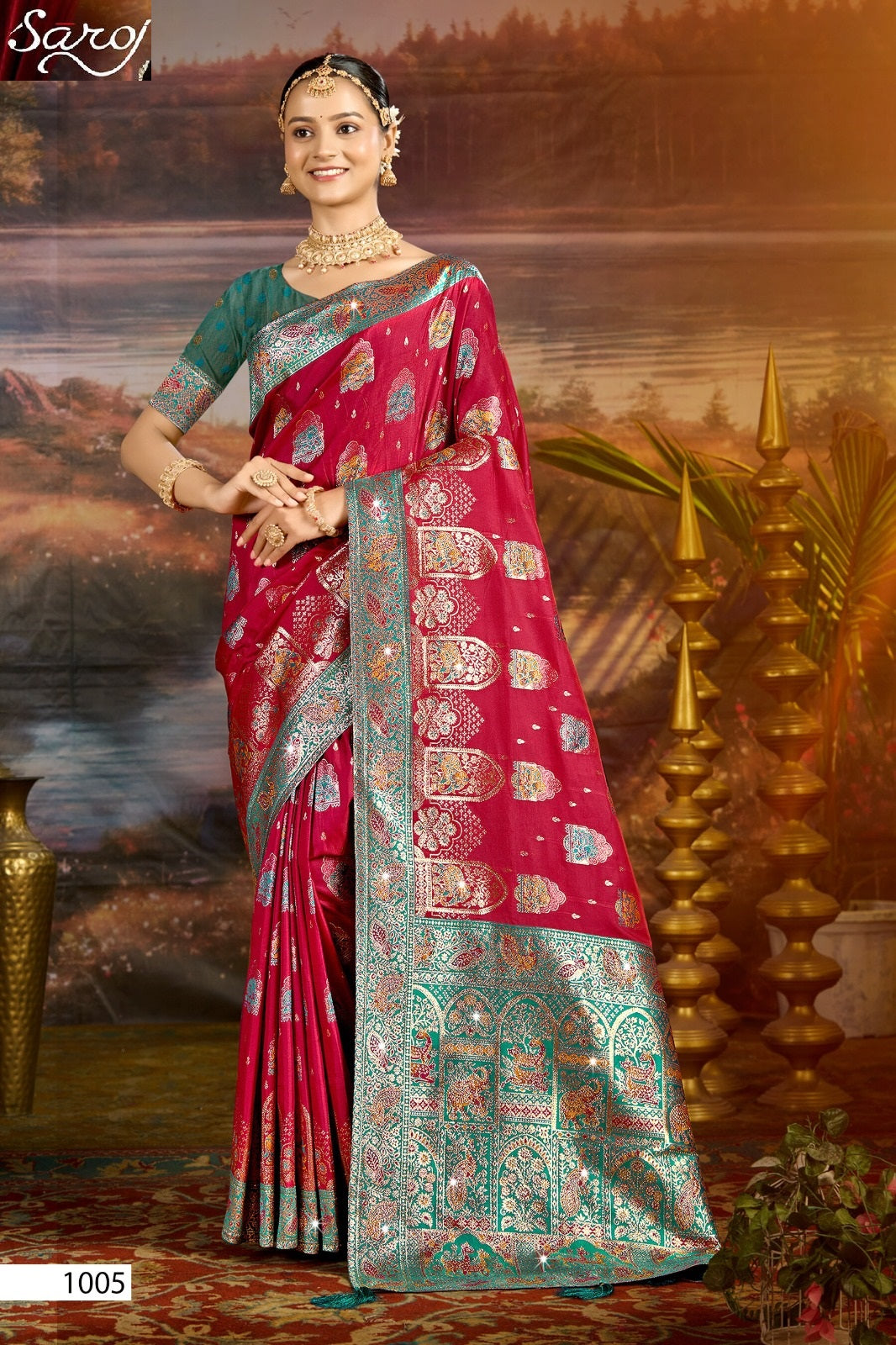 Devnagari Silk Saroski Vol 1 Saroj Sarees Manufacturer Gujarat
