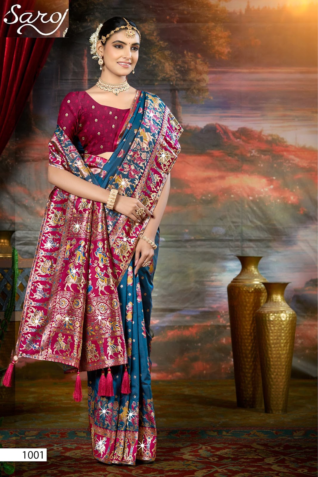 Devnagari Silk Saroski Vol 2 Saroj Sarees Supplier Gujarat