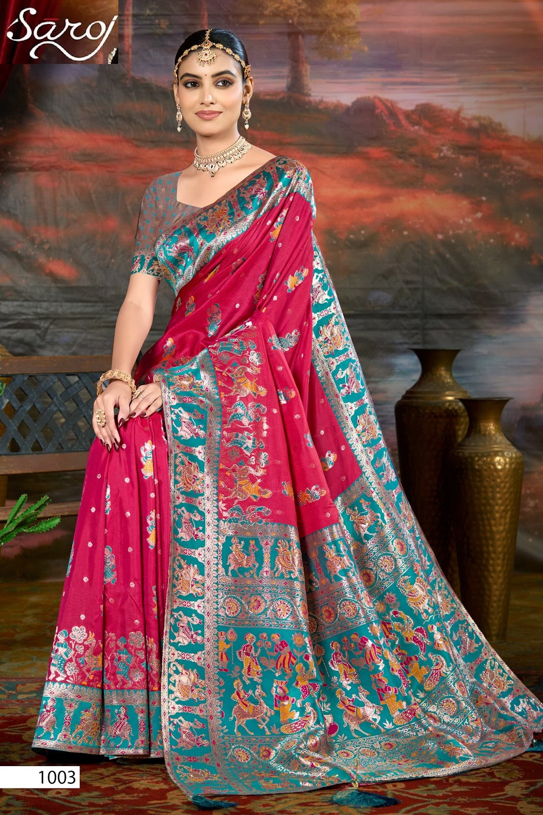 Devnagari Silk Saroski Vol 2 Saroj Sarees Supplier Gujarat