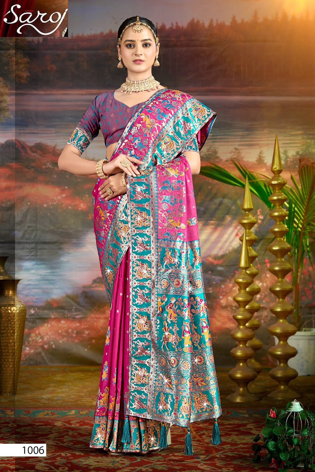 Devnagari Silk Saroski Vol 2 Saroj Sarees Supplier Gujarat