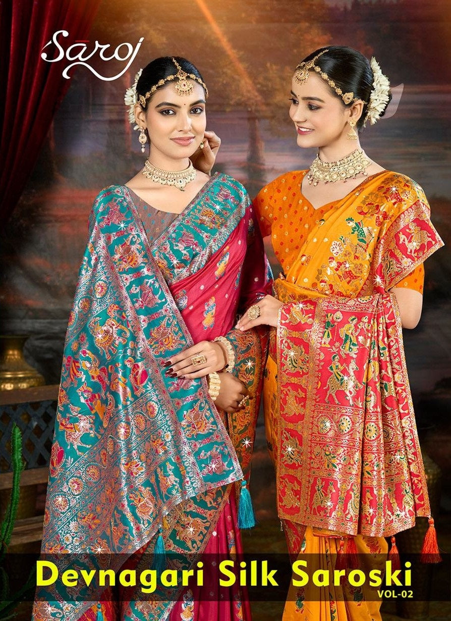 Devnagari Silk Saroski Vol 2 Saroj Sarees Supplier Gujarat