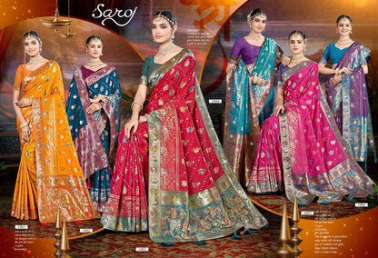 Devnagari Silk Saroski Vol 3 Saroj Sarees Exporter Gujarat