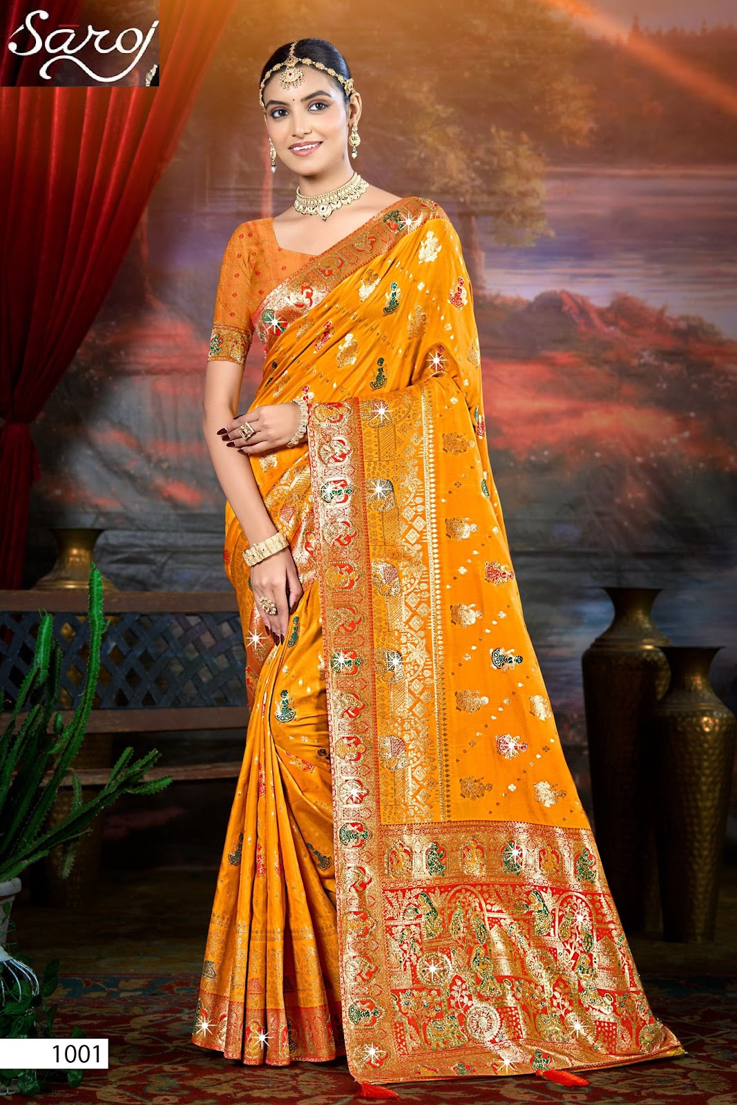 Devnagari Silk Saroski Vol 3 Saroj Sarees Exporter Gujarat