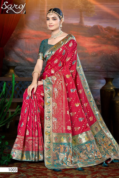 Devnagari Silk Saroski Vol 3 Saroj Sarees Exporter Gujarat