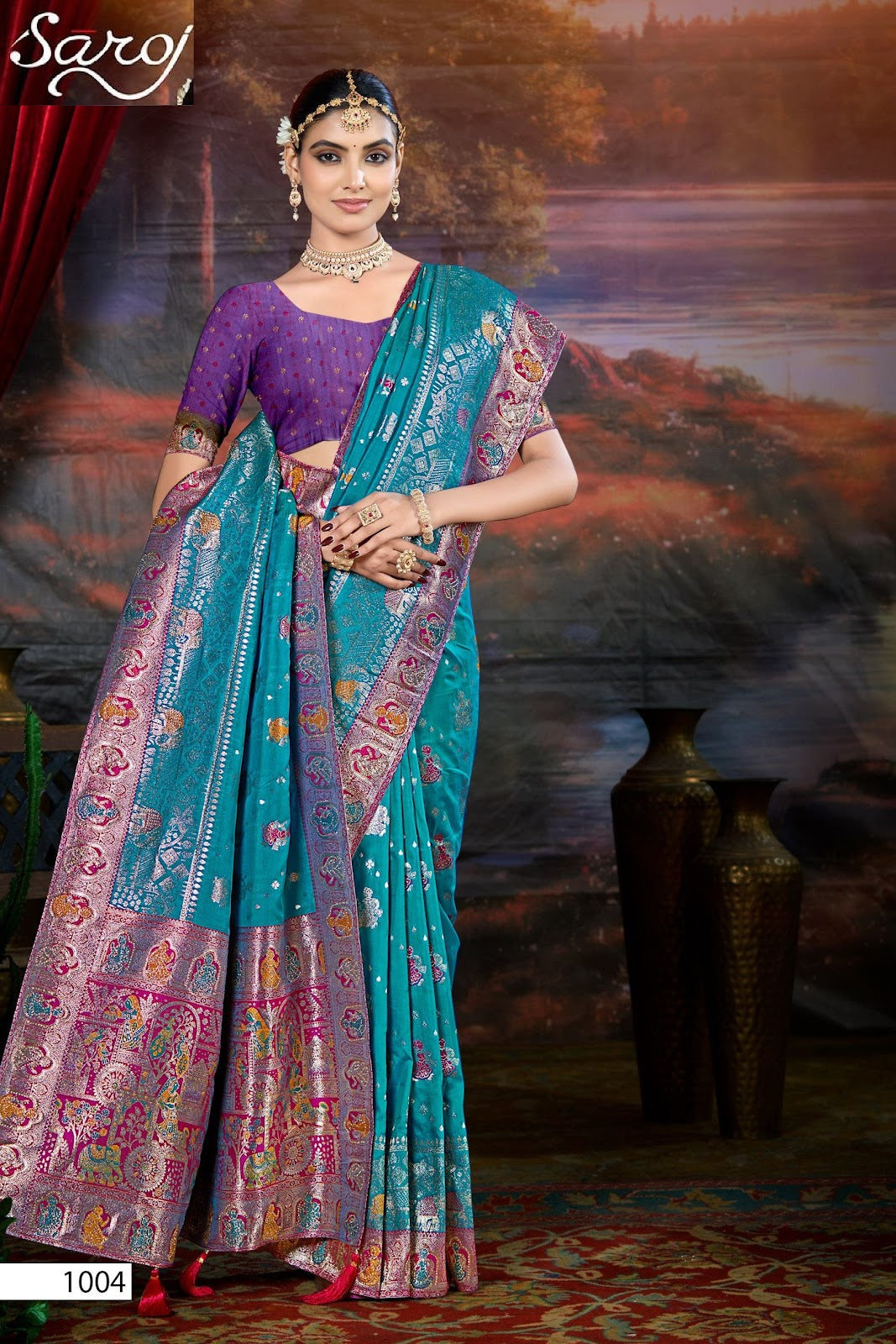 Devnagari Silk Saroski Vol 3 Saroj Sarees Exporter Gujarat