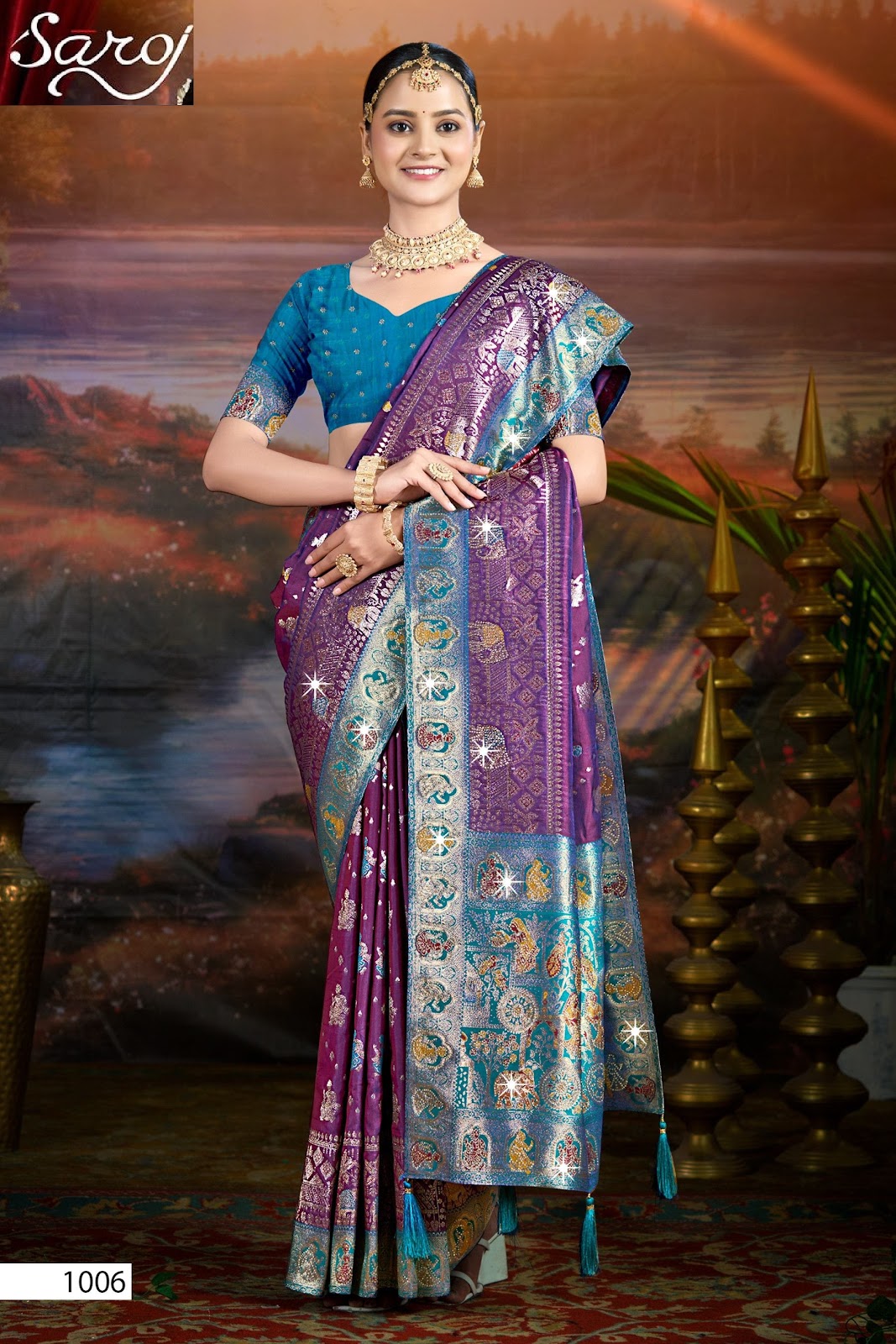 Devnagari Silk Saroski Vol 3 Saroj Sarees Exporter Gujarat