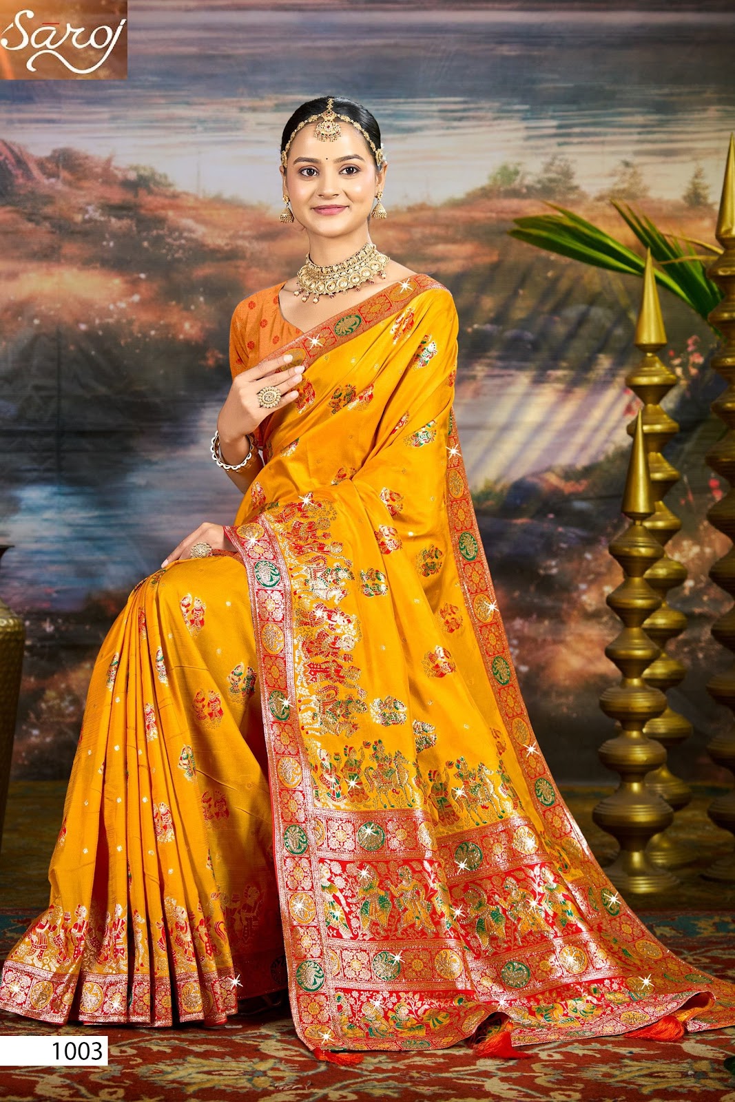 Devnagari Silk Saroski Vol 4 Saroj Sarees Wholesaler Gujarat