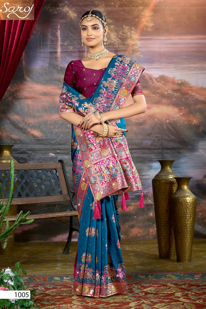 Devnagari Silk Saroski Vol 4 Saroj Sarees Wholesaler Gujarat