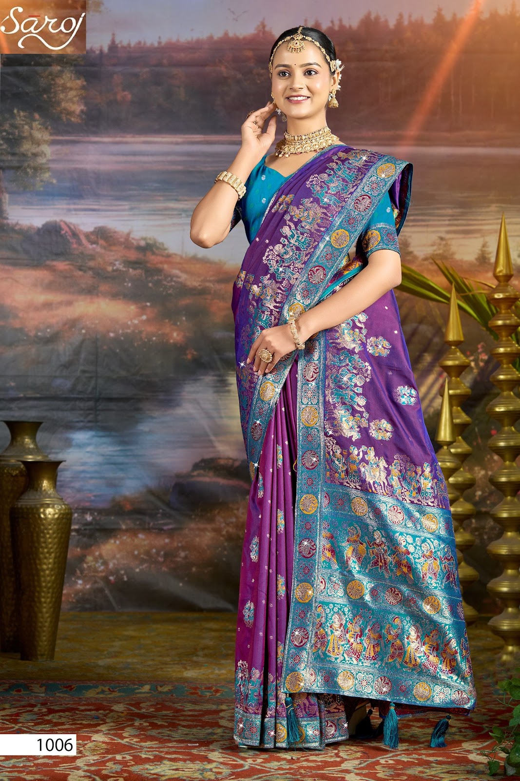 Devnagari Silk Saroski Vol 4 Saroj Sarees Wholesaler Gujarat