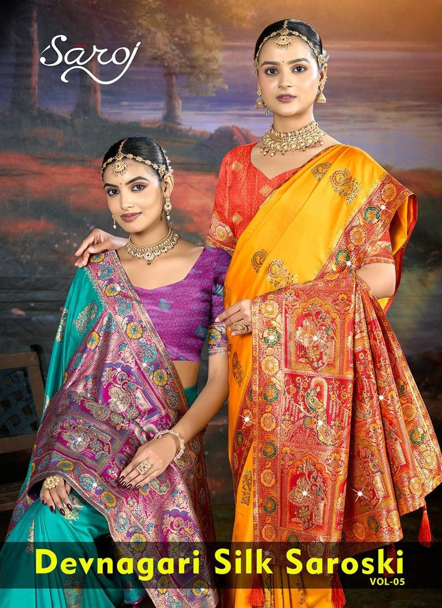 Devnagari Silk Saroski Vol 5 Saroj Sarees Wholesale