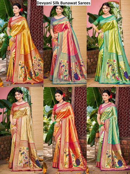 Devyani Silk Bunawat Kanjivaram Silk Sarees Supplier Gujarat