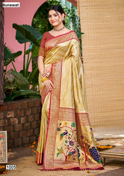 Devyani Silk Bunawat Kanjivaram Silk Sarees Supplier Gujarat
