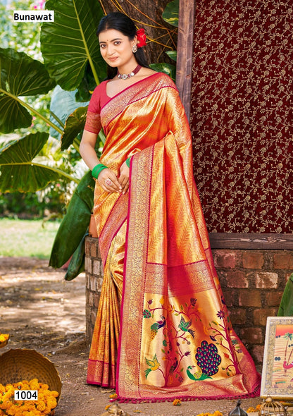 Devyani Silk Bunawat Kanjivaram Silk Sarees Supplier Gujarat