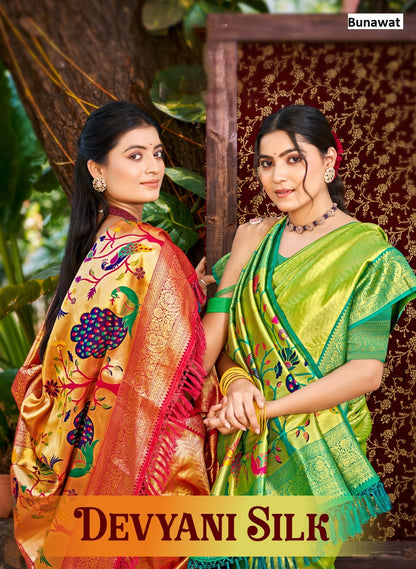 Devyani Silk Bunawat Kanjivaram Silk Sarees Supplier Gujarat