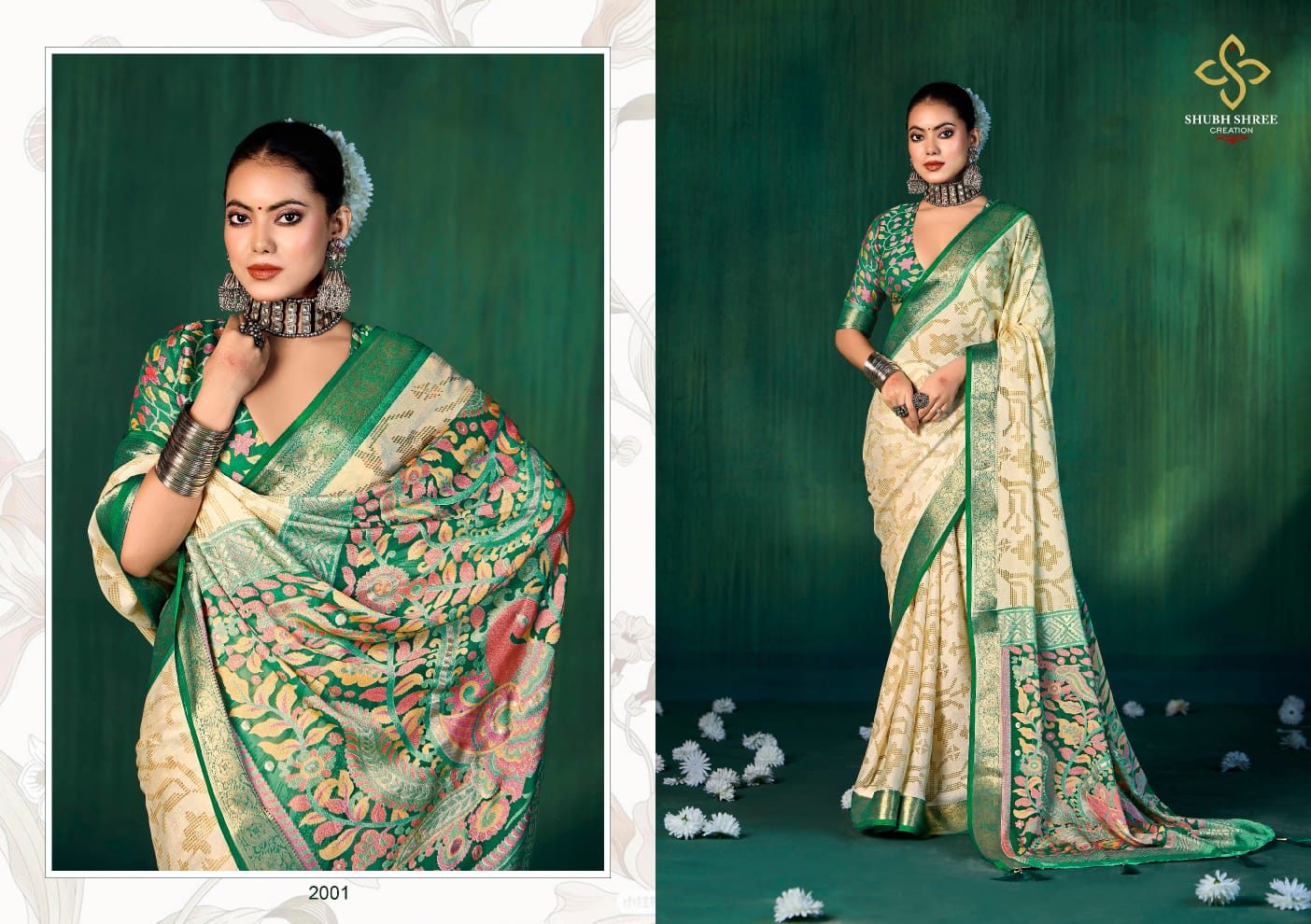 Devyani Vol 2 Shubh Shree Dull Moss Sarees Exporter India
