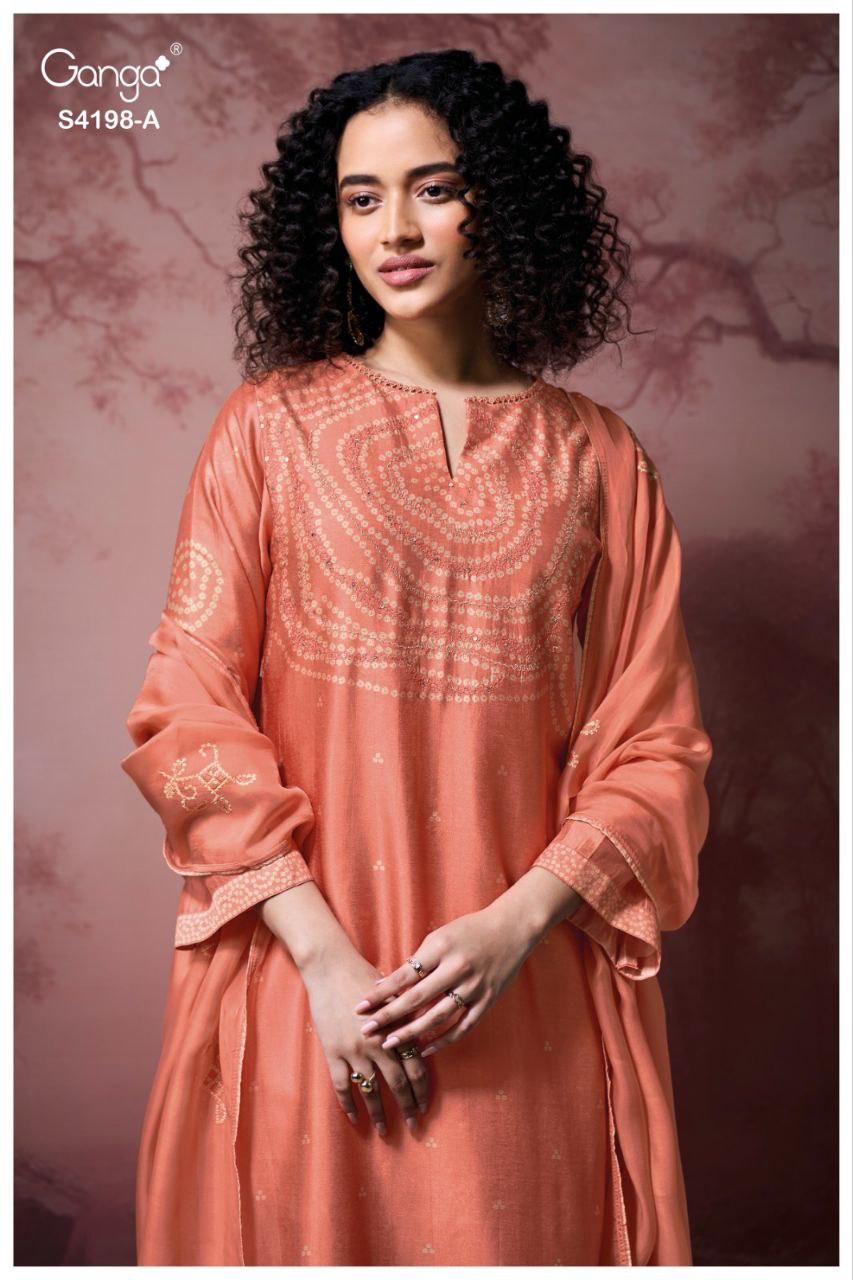 Deyana 4198 Ganga Pure Bemberg Plazzo Style Suits Exporter