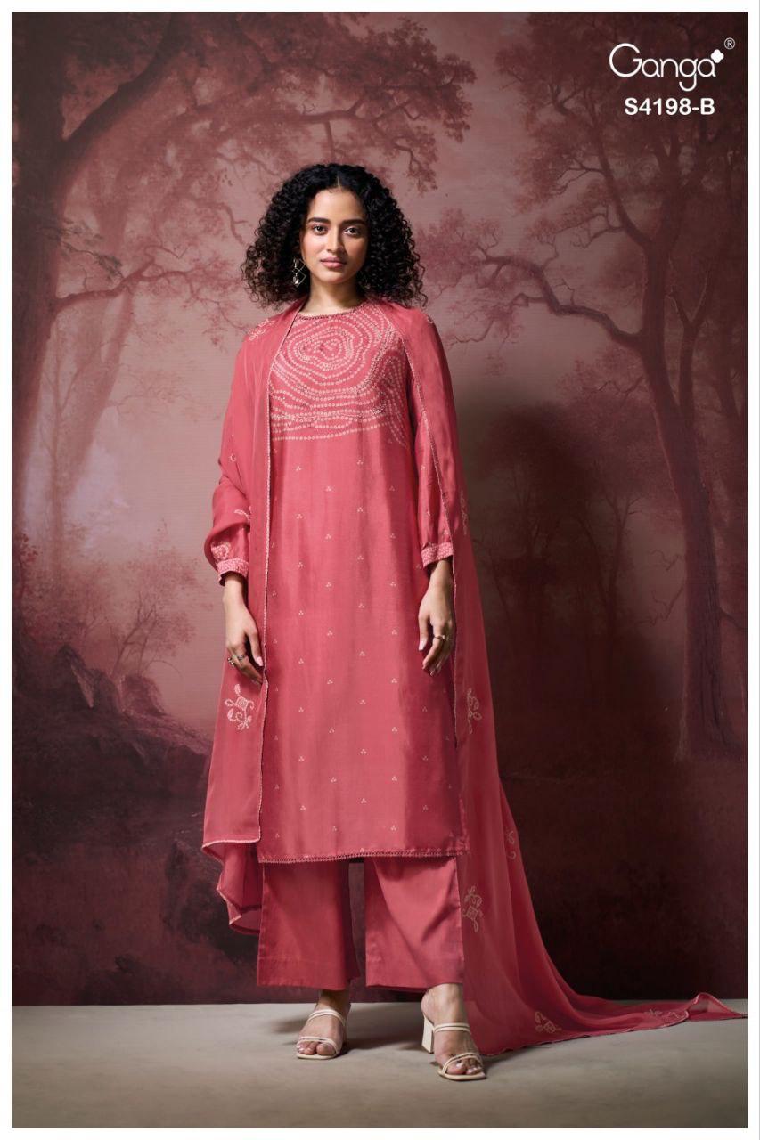 Deyana 4198 Ganga Pure Bemberg Plazzo Style Suits Exporter