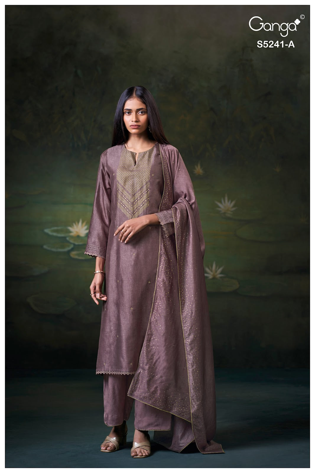 Deymth S5241 Ganga Raw Silk Pant Style Suits Manufacturer India