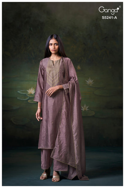 Deymth S5241 Ganga Raw Silk Pant Style Suits Manufacturer India
