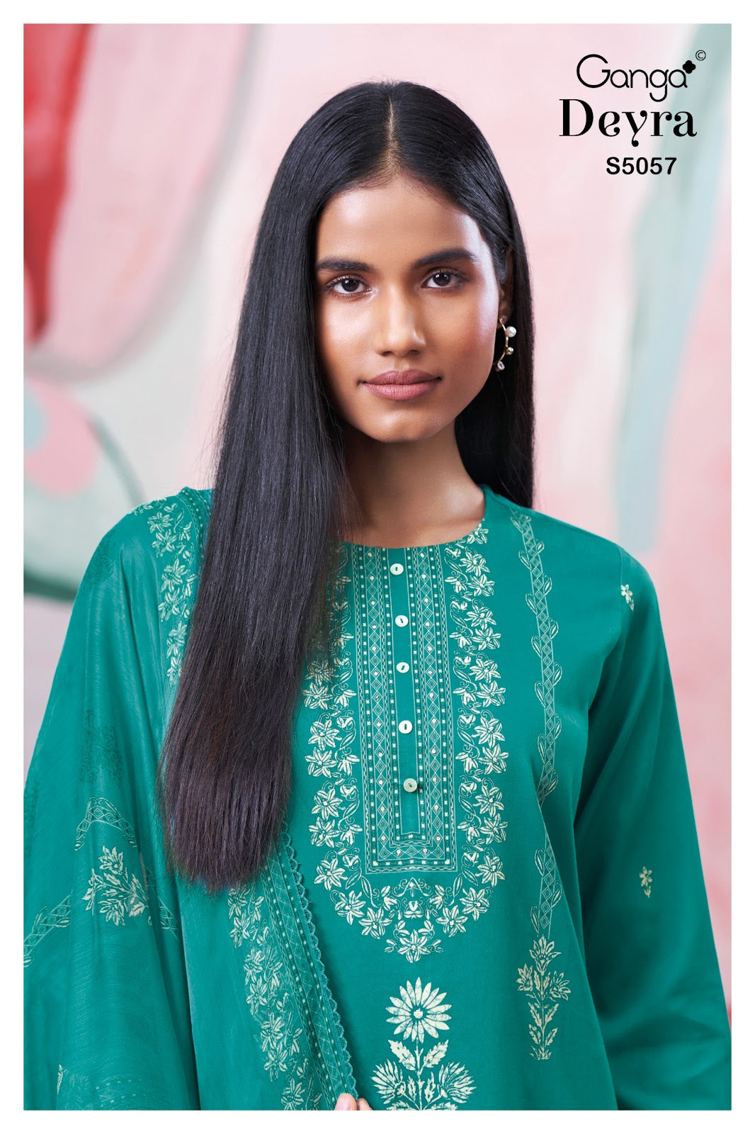 Deyra S5057 Ganga Cotton Satin Pant Style Suits Manufacturer Gujarat