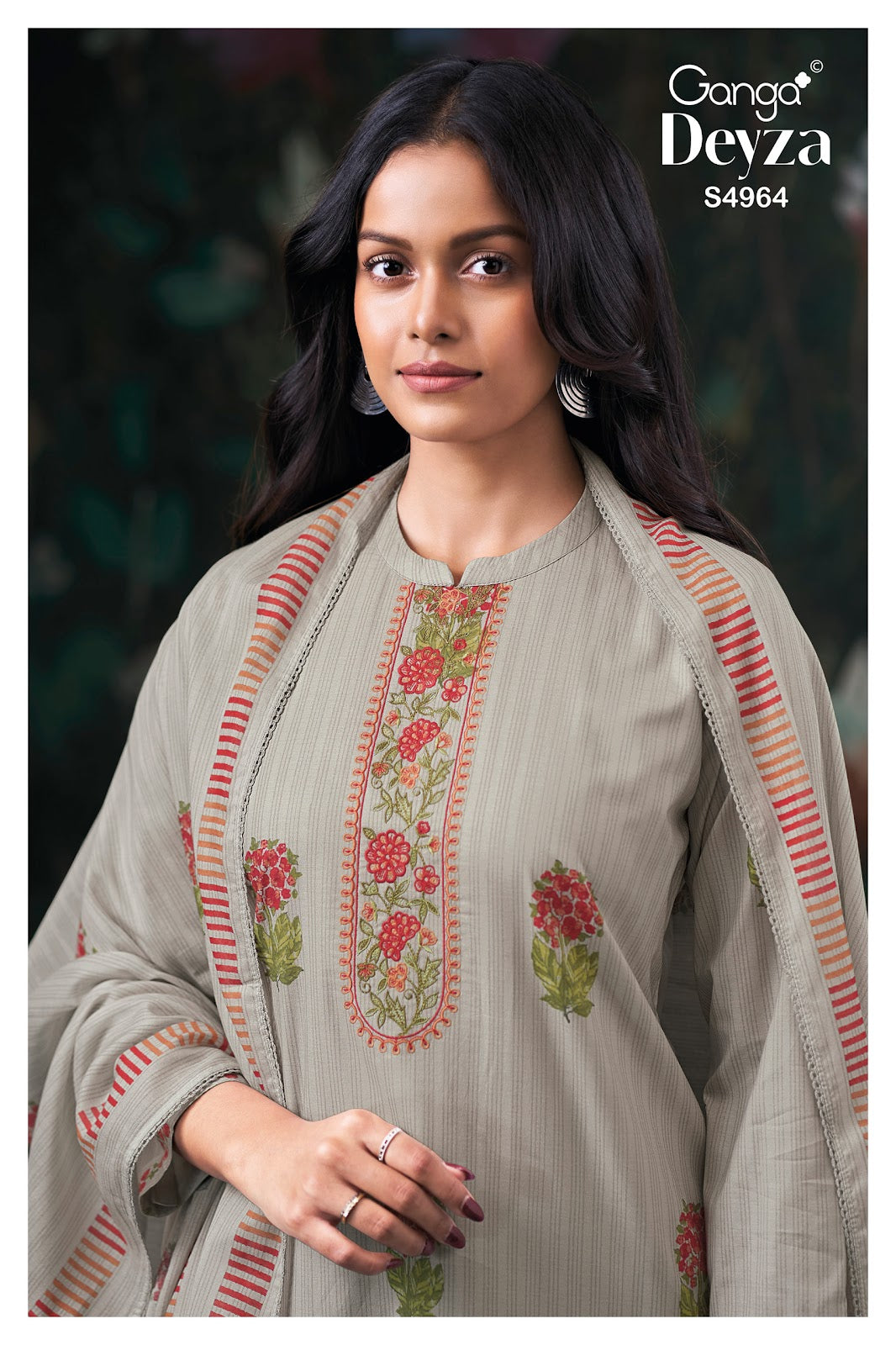 Deyza S4964 Ganga Cotton Plazzo Style Suits Supplier India