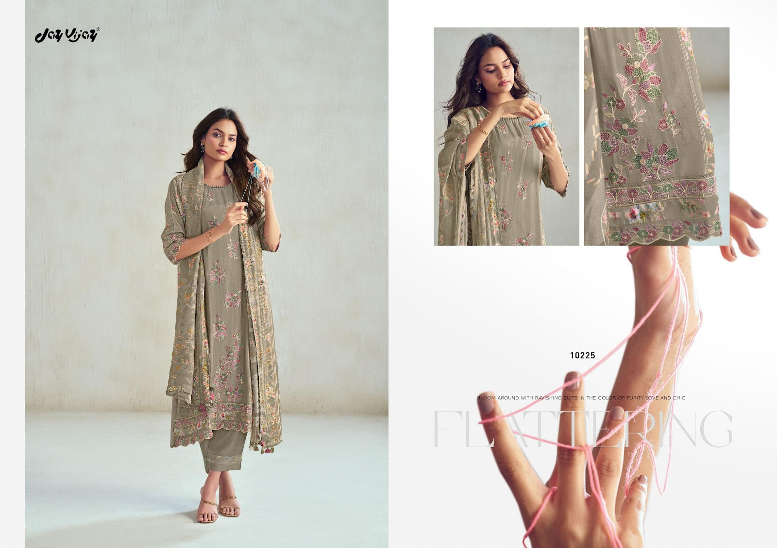 Dhaage Jay Vijay Moga Silk Pant Style Suits Wholesale