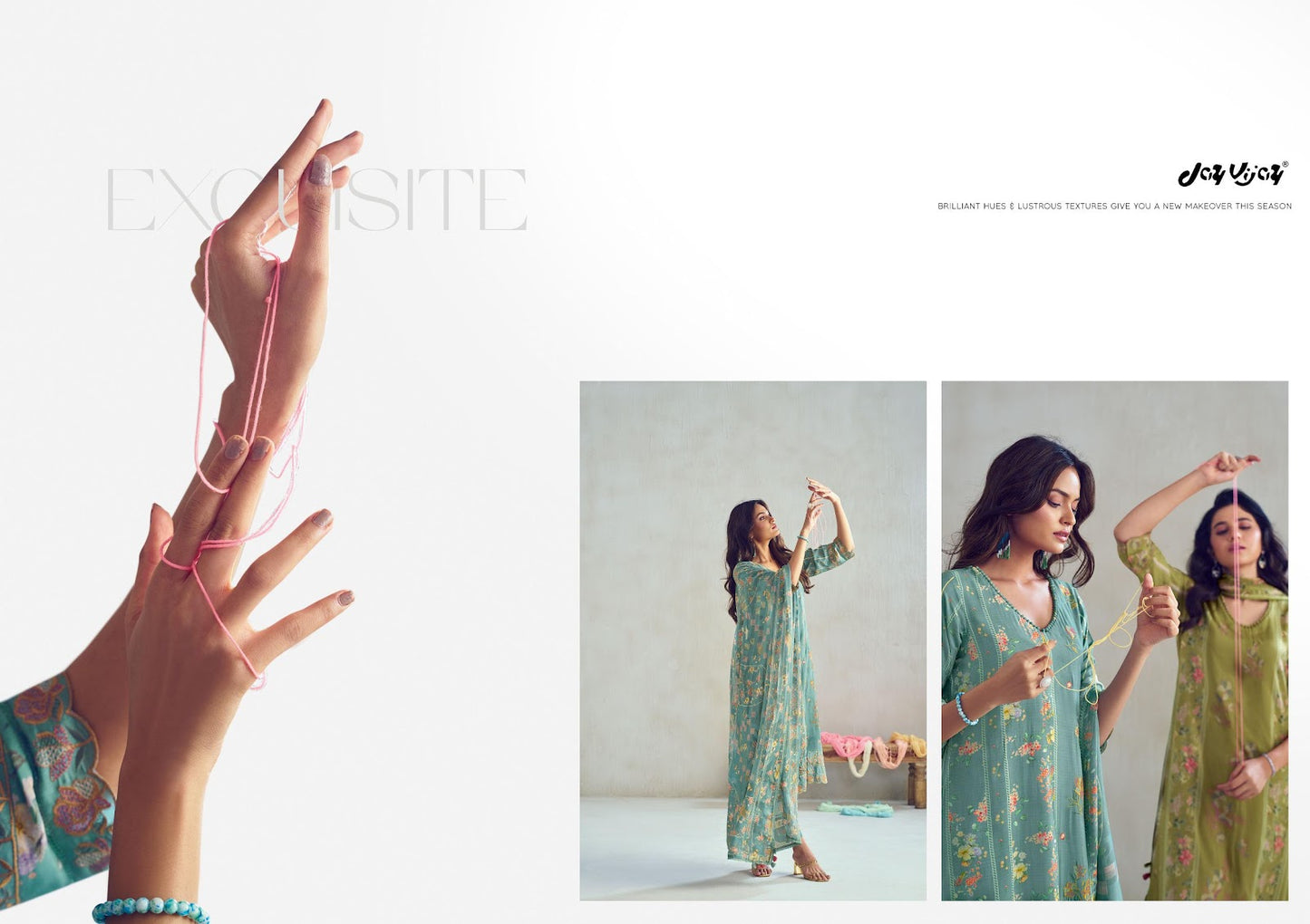 Dhaage Jay Vijay Moga Silk Pant Style Suits Wholesale