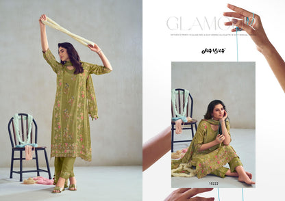 Dhaage Jay Vijay Moga Silk Pant Style Suits Wholesale