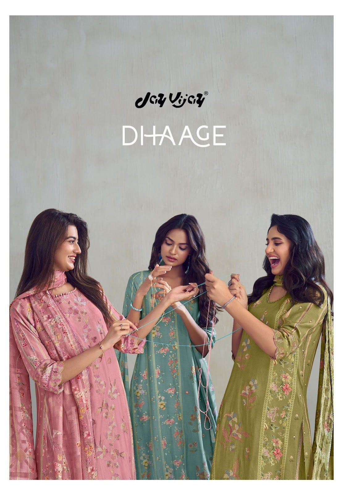 Dhaage Jay Vijay Moga Silk Pant Style Suits Wholesale