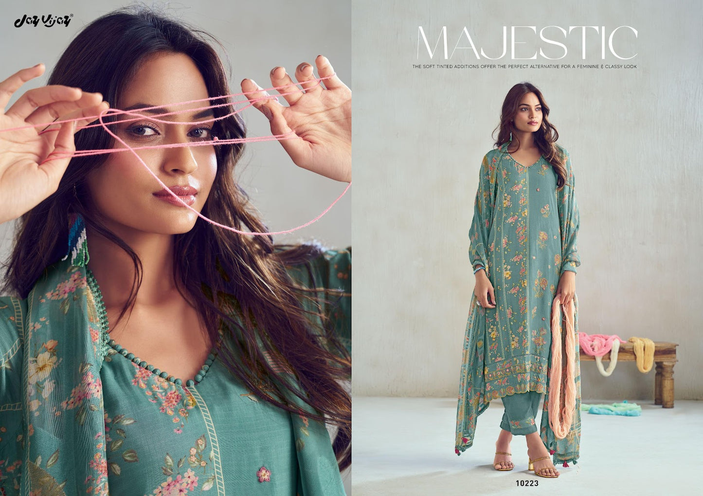 Dhaage Jay Vijay Moga Silk Pant Style Suits Wholesale