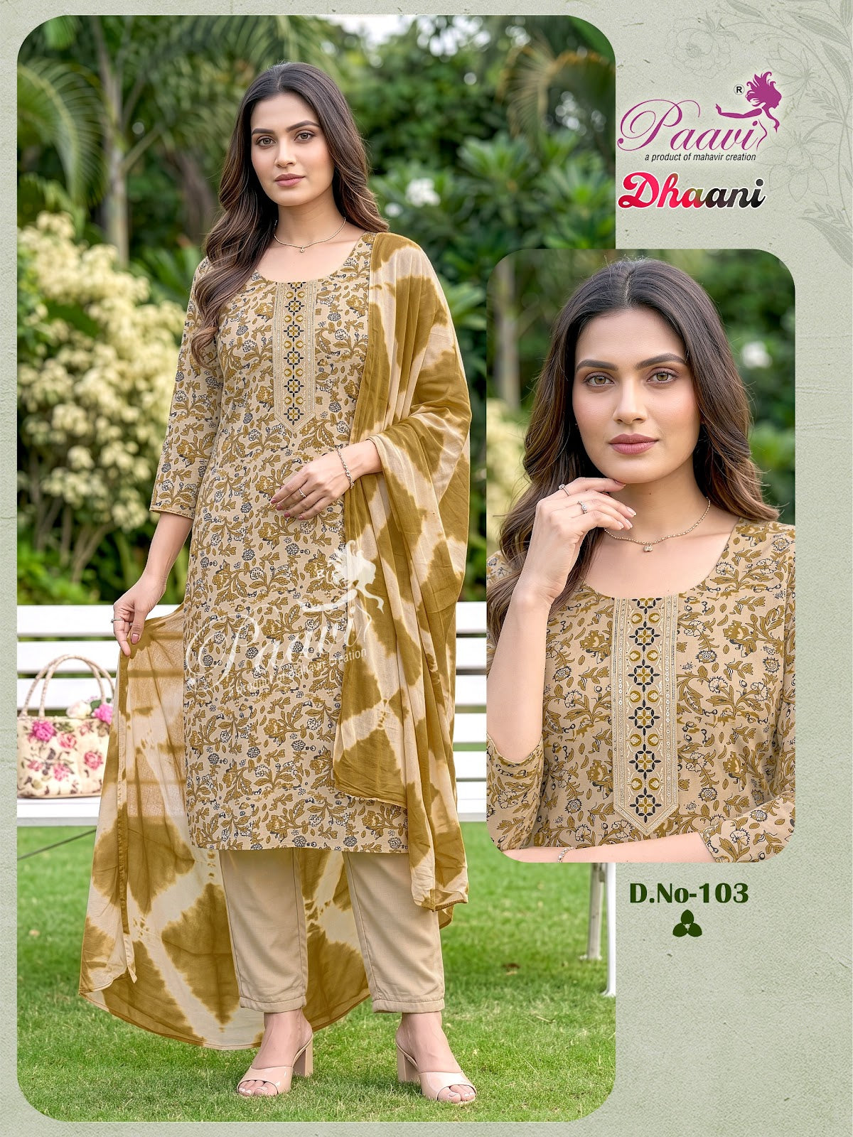 Dhaani Paavi Readymade Pant Style Suits Wholesale Price