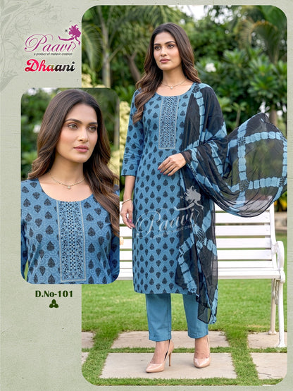 Dhaani Paavi Readymade Pant Style Suits Wholesale Price