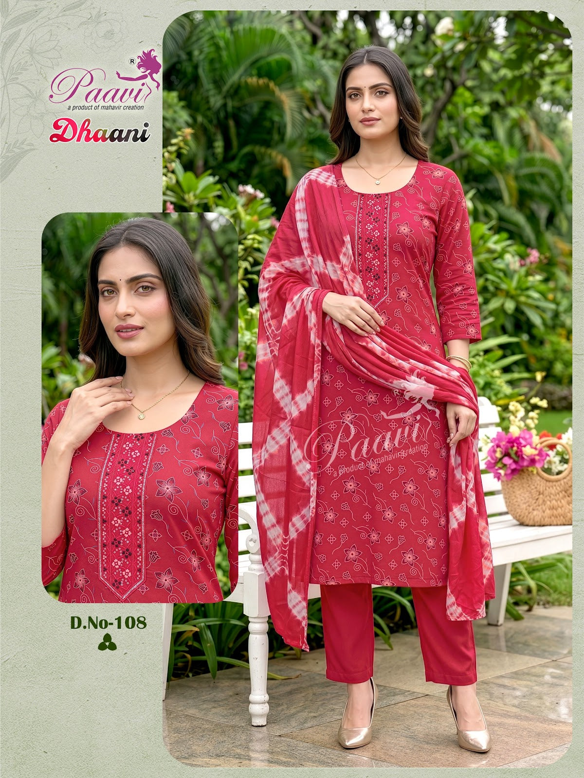 Dhaani Paavi Readymade Pant Style Suits Wholesale Price