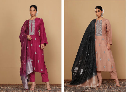Dhaani Spr 1999 Naariti Silk Salwar Suits Wholesaler