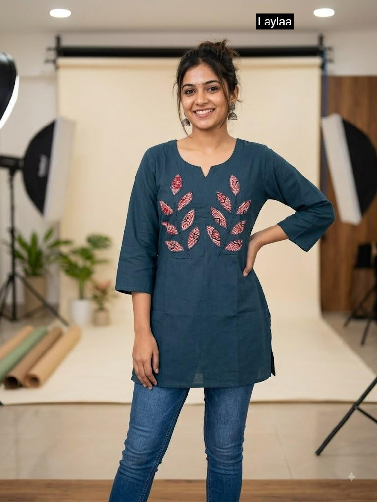 Dhabu Cotton 271026 Laylaa Short Kurtis Wholesale Price