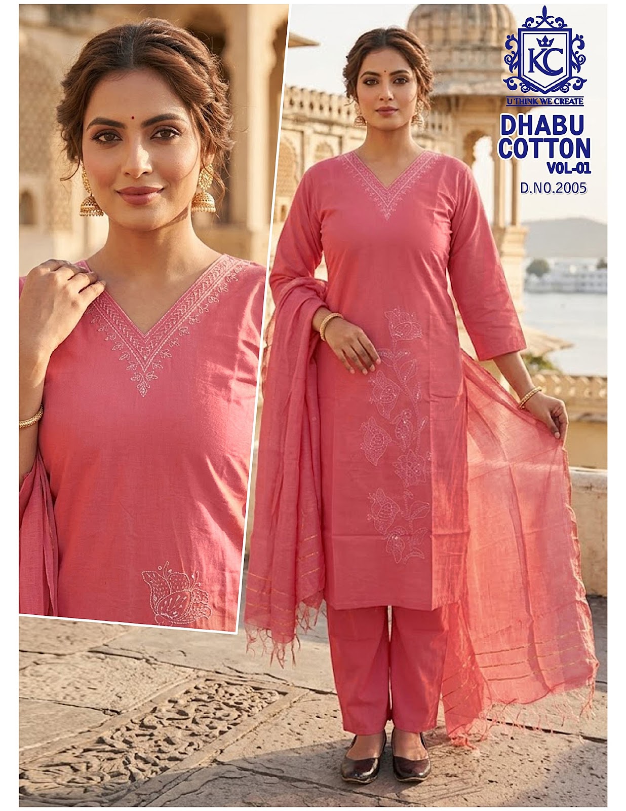 Dhabu Cotton Vol 1 Kcf Readymade Pant Style Suits Exporter