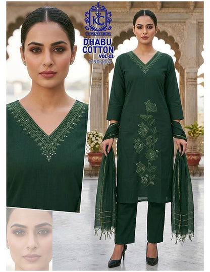 Dhabu Cotton Vol 1 Kcf Readymade Pant Style Suits Exporter
