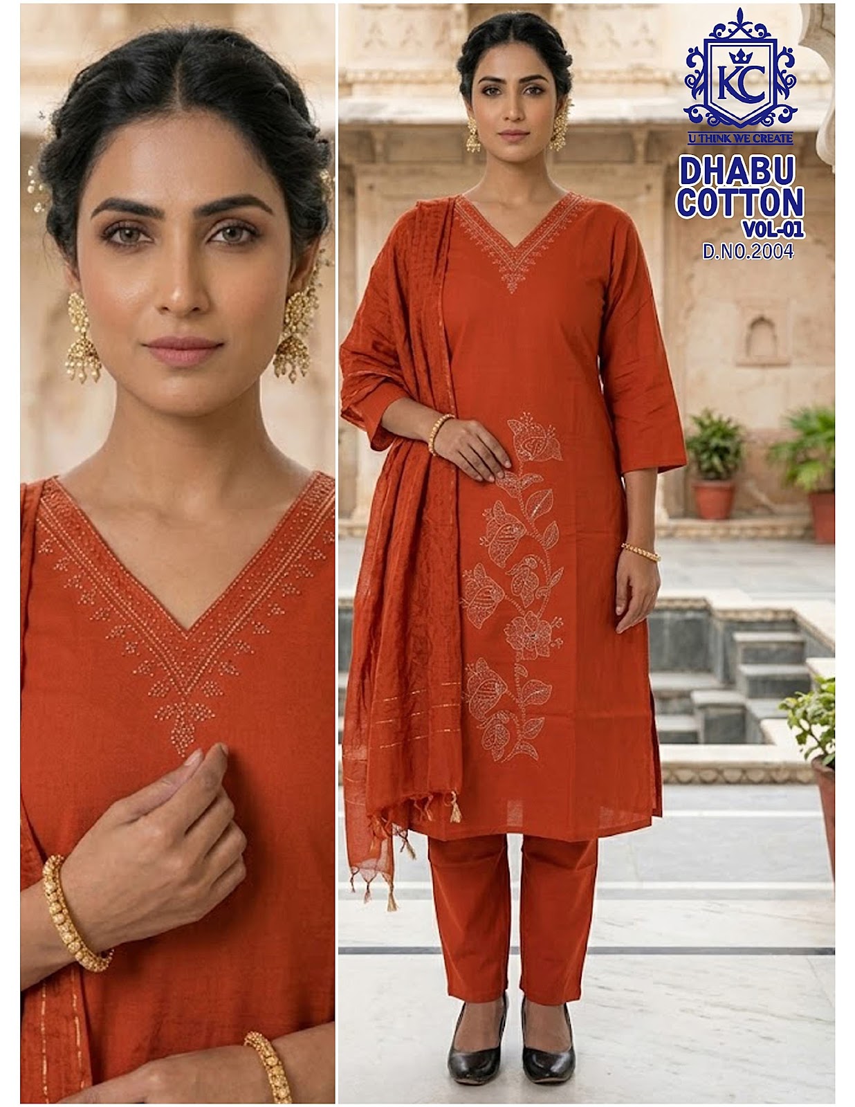 Dhabu Cotton Vol 1 Kcf Readymade Pant Style Suits Exporter