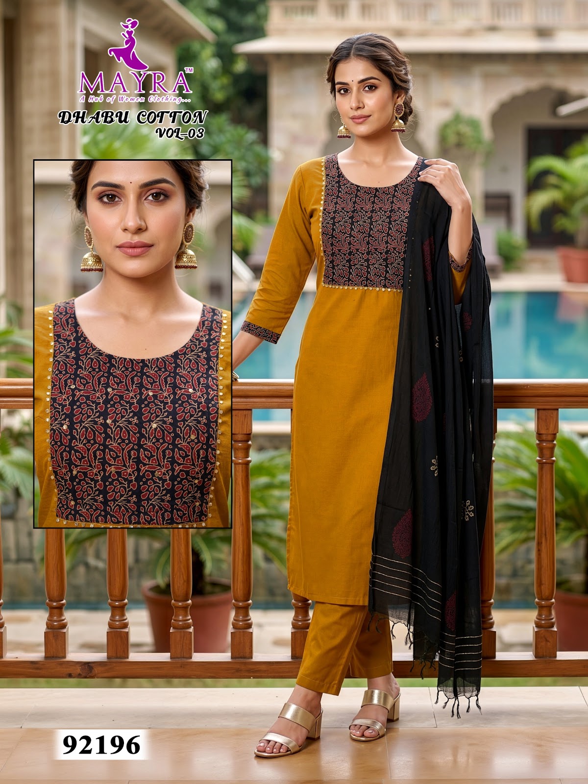 Dhabu Cotton Vol 3 Mayra Readymade Pant Style Suits Supplier Gujarat